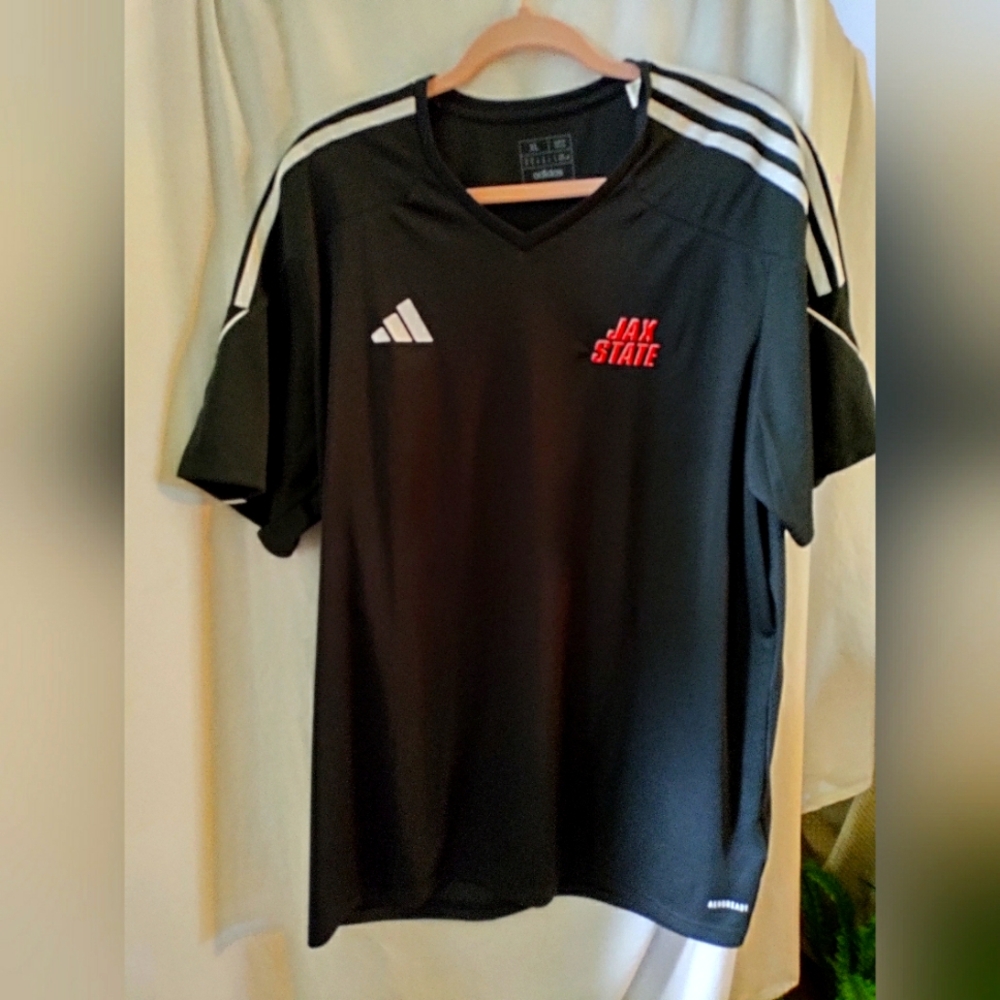 Adidas Jax State Collegiate Black Performance Jersey Signature Stripes XL. NWOT